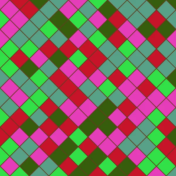 Color Rhombus Tile Tessellation Pattern Illustration — 图库矢量图片