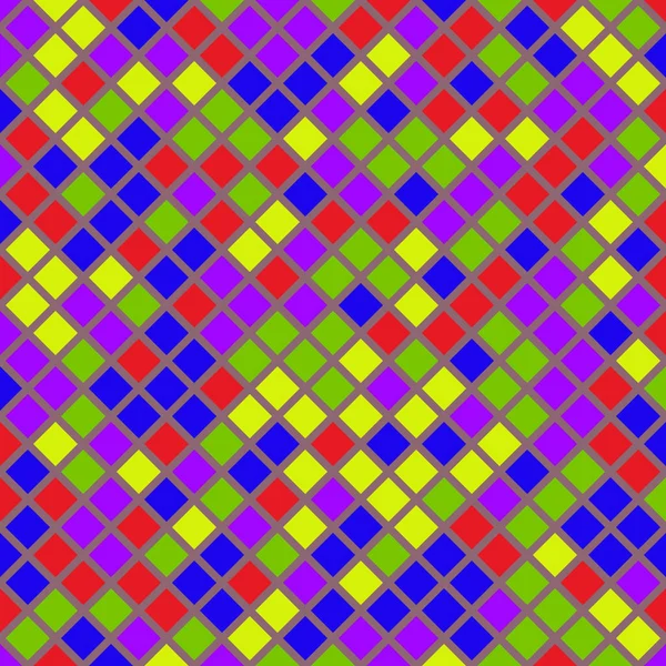 Color Rhombus Tile Tessellation Pattern Illustration — 스톡 벡터