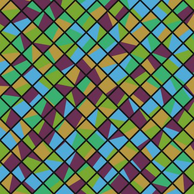 Color Rhombus tile tessellation pattern illustration