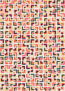 Soyut Geometrik Desen üretken hesaplama sanatı çizimi