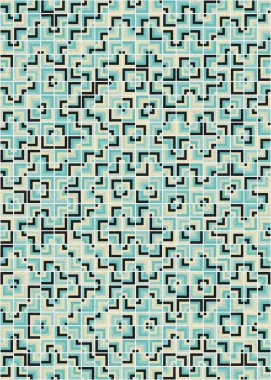 Soyut Geometrik Desen üretken hesaplama sanatı çizimi