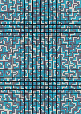 Soyut Geometrik Desen üretken hesaplama sanatı çizimi