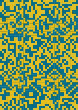 Soyut Geometrik Desen üretken hesaplama sanatı çizimi