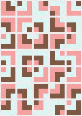 Soyut Geometrik Desen üretken hesaplama sanatı çizimi