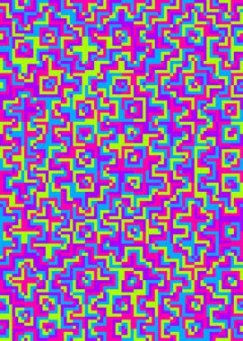 Soyut Geometrik Desen üretken hesaplama sanatı çizimi