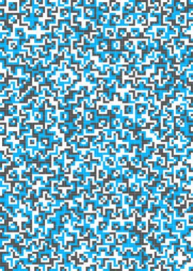 Soyut Geometrik Desen üretken hesaplama sanatı çizimi