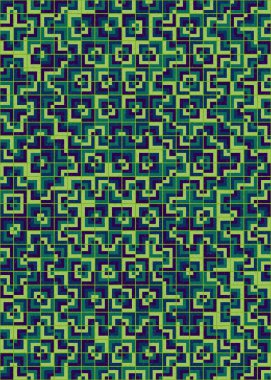 Soyut Geometrik Desen üretken hesaplama sanatı çizimi