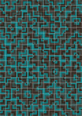 Soyut Geometrik Desen üretken hesaplama sanatı çizimi