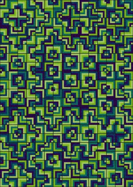 Soyut Geometrik Desen üretken hesaplama sanatı çizimi