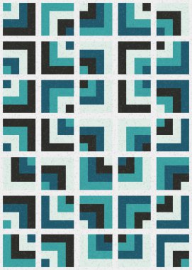 Soyut Geometrik Desen üretken hesaplama sanatı çizimi