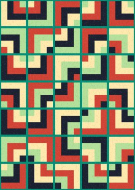 Soyut Geometrik Desen üretken hesaplama sanatı çizimi