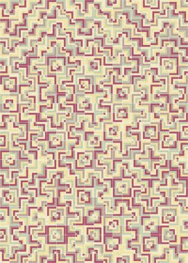 Soyut Geometrik Desen üretken hesaplama sanatı çizimi