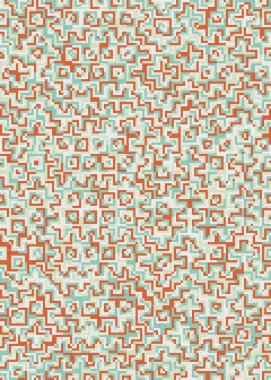 Soyut Geometrik Desen üretken hesaplama sanatı çizimi