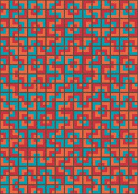 Soyut Geometrik Desen üretken hesaplama sanatı çizimi