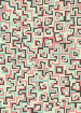 Soyut Geometrik Desen üretken hesaplama sanatı çizimi