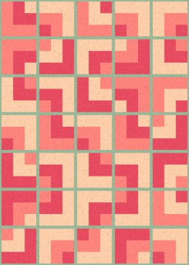 Soyut Geometrik Desen üretken hesaplama sanatı çizimi