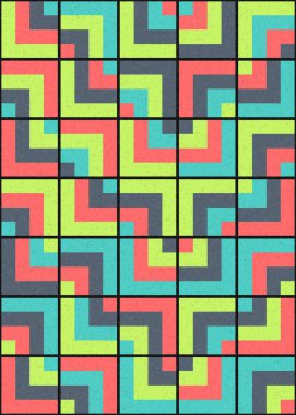 Soyut Geometrik Desen üretken hesaplama sanatı çizimi