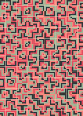 Soyut Geometrik Desen üretken hesaplama sanatı çizimi