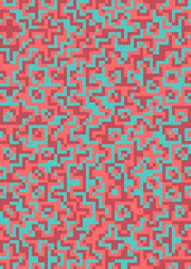 Soyut Geometrik Desen üretken hesaplama sanatı çizimi