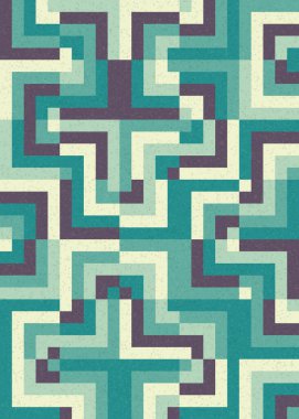 Soyut Geometrik Desen üretken hesaplama sanatı çizimi