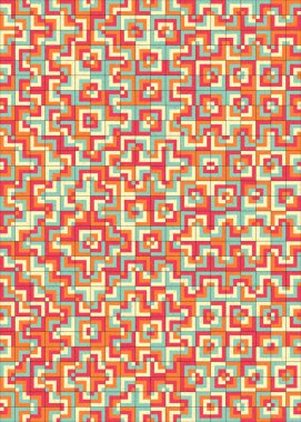 Soyut Geometrik Desen üretken hesaplama sanatı çizimi