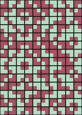 Soyut Geometrik Desen üretken hesaplama sanatı çizimi