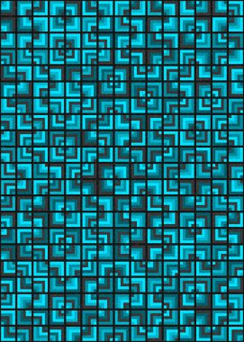 Soyut Geometrik Desen üretken hesaplama sanatı çizimi