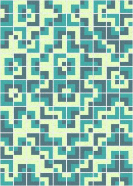 Soyut Geometrik Desen üretken hesaplama sanatı çizimi