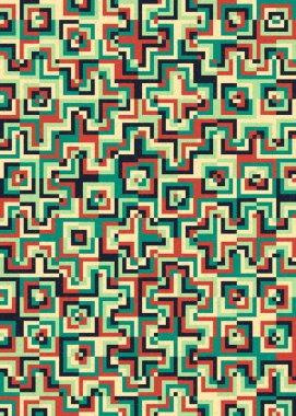 Soyut Geometrik Desen üretken hesaplama sanatı çizimi