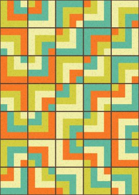 Soyut Geometrik Desen üretken hesaplama sanatı çizimi