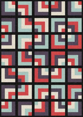 Soyut Geometrik Desen üretken hesaplama sanatı çizimi