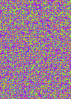 Soyut Geometrik Desen üretken hesaplama sanatı çizimi