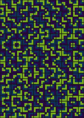 Soyut Geometrik Desen üretken hesaplama sanatı çizimi