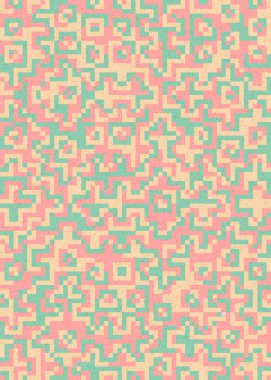 Soyut Geometrik Desen üretken hesaplama sanatı çizimi