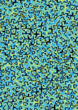 Soyut Geometrik Desen üretken hesaplama sanatı çizimi