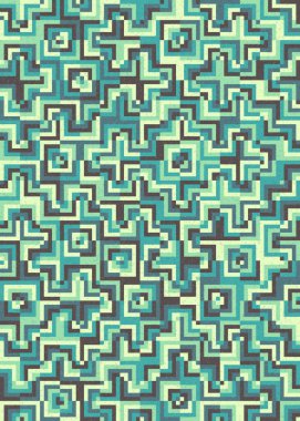 Soyut Geometrik Desen üretken hesaplama sanatı çizimi