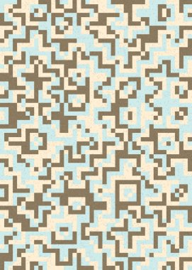 Soyut Geometrik Desen üretken hesaplama sanatı çizimi