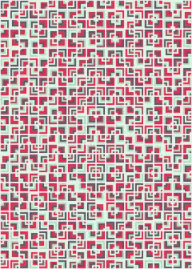 Soyut Geometrik Desen üretken hesaplama sanatı çizimi