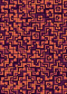 Soyut Geometrik Desen üretken hesaplama sanatı çizimi