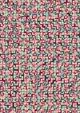 Soyut Geometrik Desen üretken hesaplama sanatı çizimi