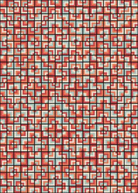 Soyut Geometrik Desen üretken hesaplama sanatı çizimi