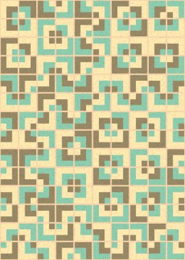 Soyut Geometrik Desen üretken hesaplama sanatı çizimi