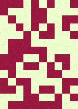 Soyut Geometrik Desen üretken hesaplama sanatı çizimi