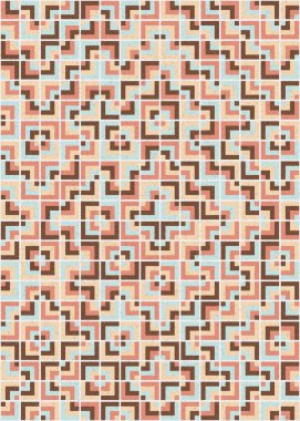 Soyut Geometrik Desen üretken hesaplama sanatı çizimi