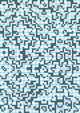 Soyut Geometrik Desen üretken hesaplama sanatı çizimi