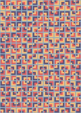 Soyut Geometrik Desen üretken hesaplama sanatı çizimi
