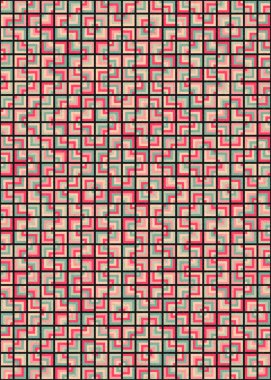 Soyut Geometrik Desen üretken hesaplama sanatı çizimi