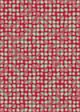 Soyut Geometrik Desen üretken hesaplama sanatı çizimi