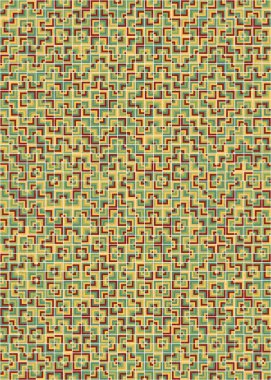 Soyut Geometrik Desen üretken hesaplama sanatı çizimi