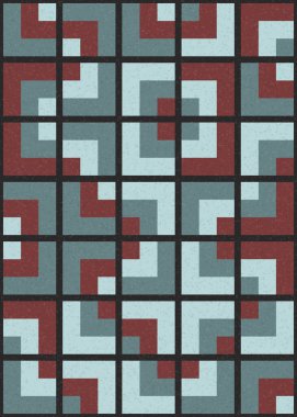 Soyut Geometrik Desen üretken hesaplama sanatı çizimi